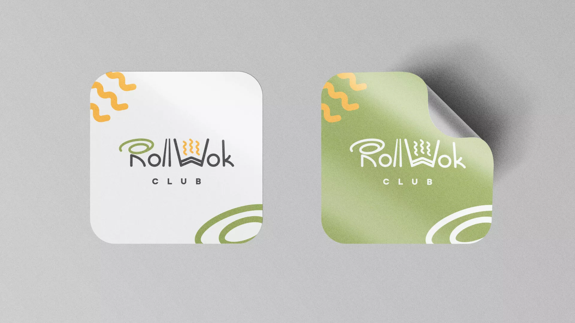 Разработка логотипа и фирменного стиля суши-бара «Roll Wok Club» в Ртищево