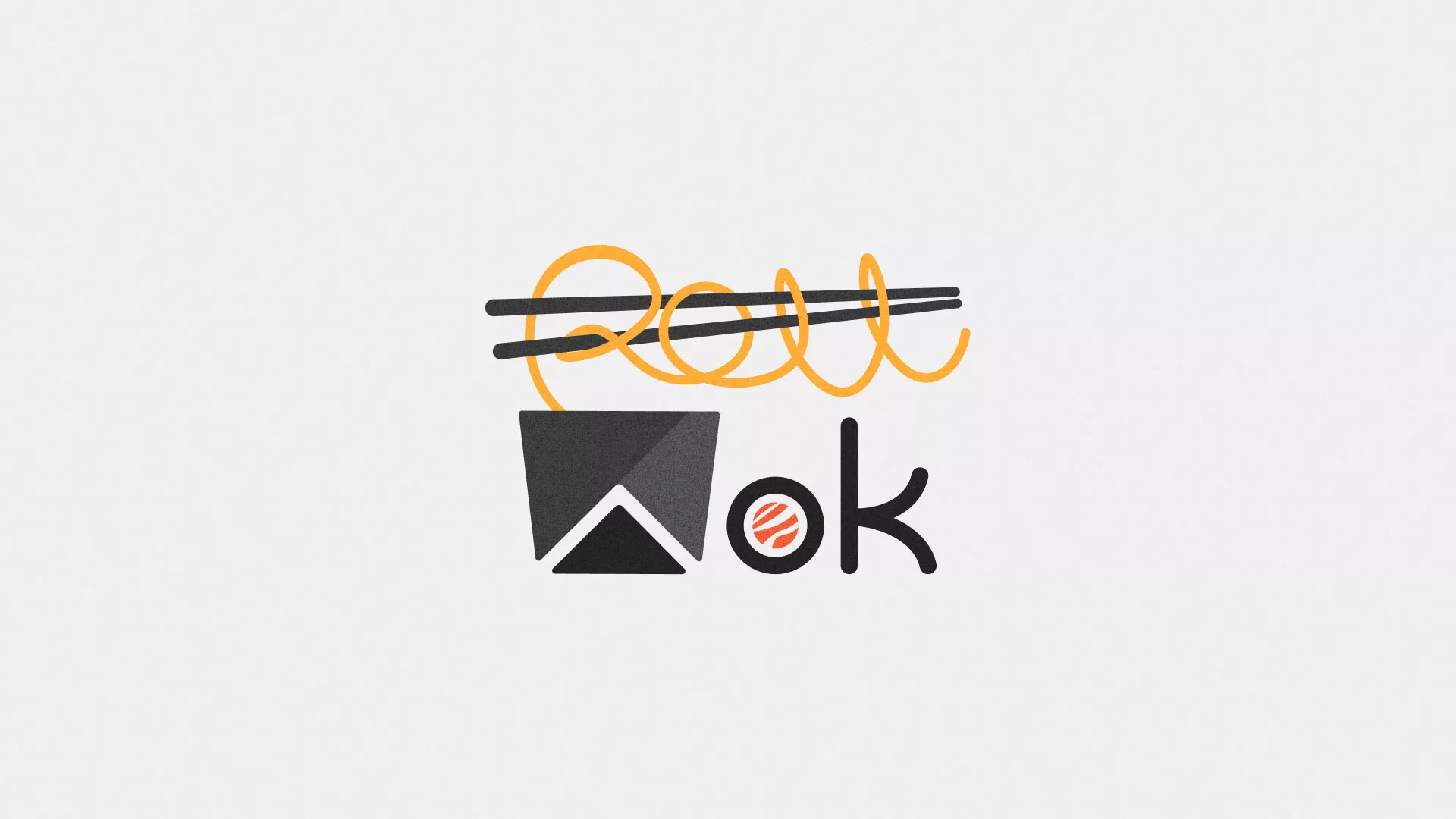Разработка логотипа в Ртищево для суши-бара «Roll Wok Club»